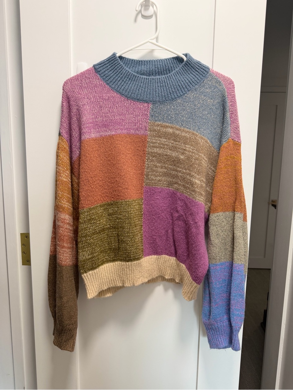 Colorblock Crewneck Sweater - Multicolor